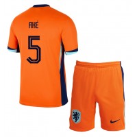 Echipament fotbal Olanda Nathan Ake #5 Tricou Acasa European 2024 pentru copii maneca scurta (+ Pantaloni scurti)